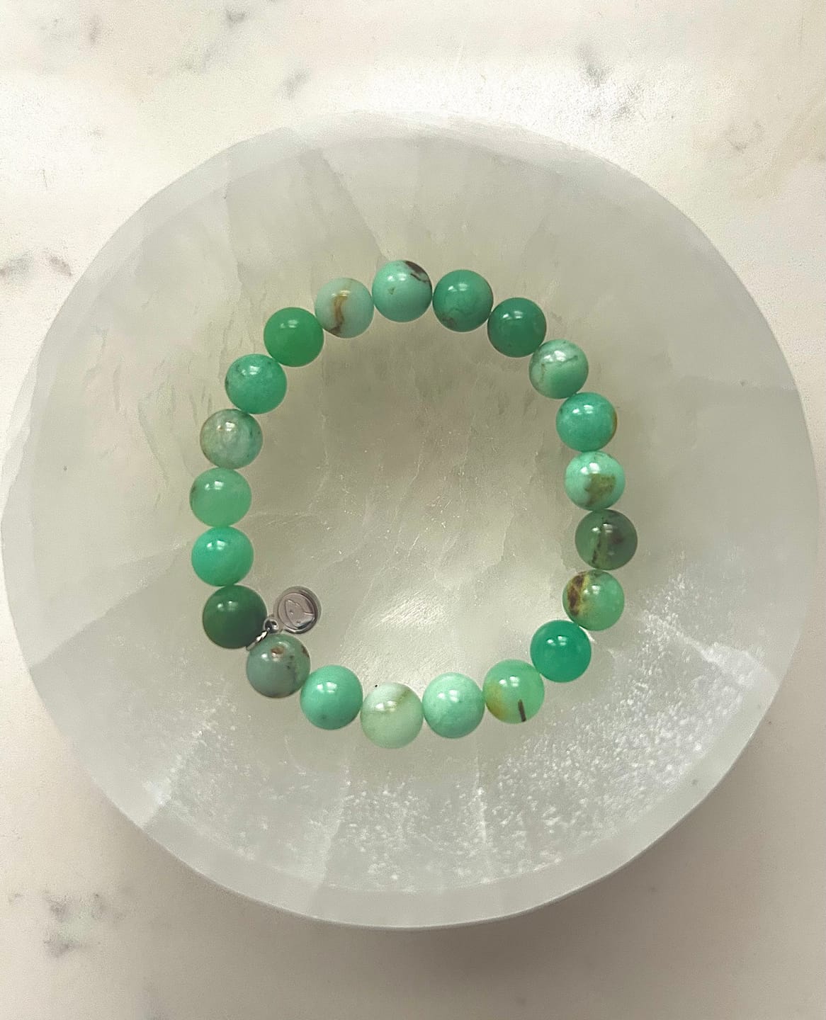 Customer photo review of Australian Jade Chrysoprase Bracelet