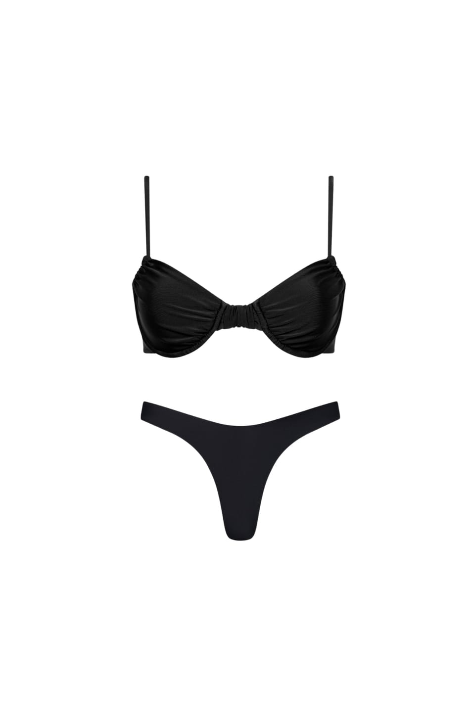 Customer photo review of High Cut Underwire Bikini Set – Black