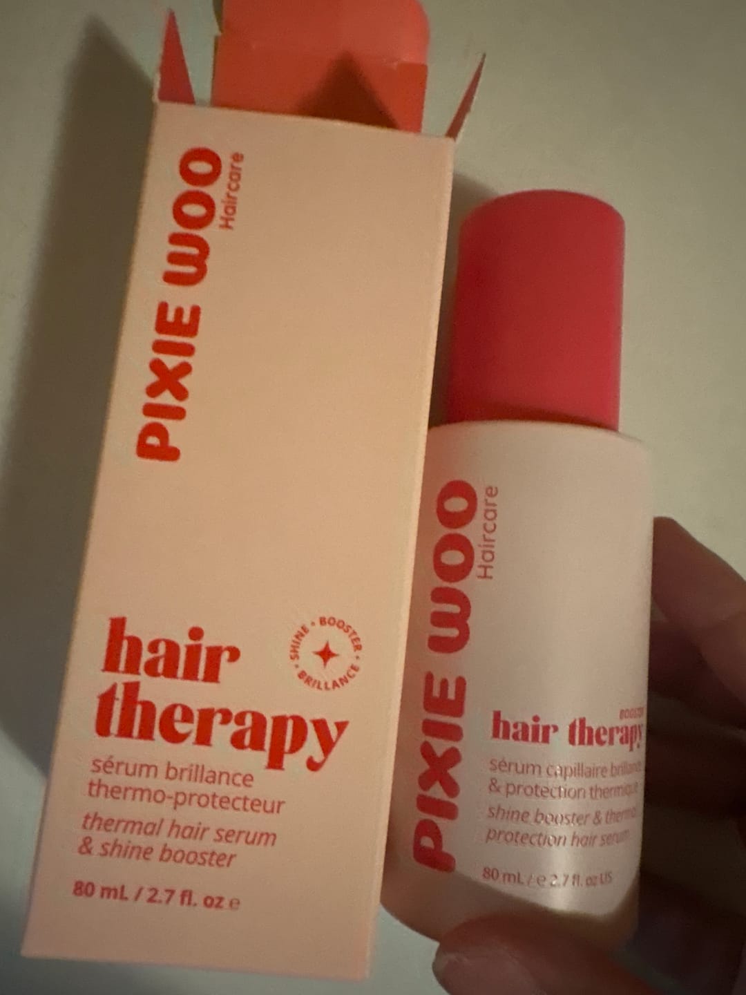 Customer photo review of Thermal hair serum & shine booster - Coco Cherry