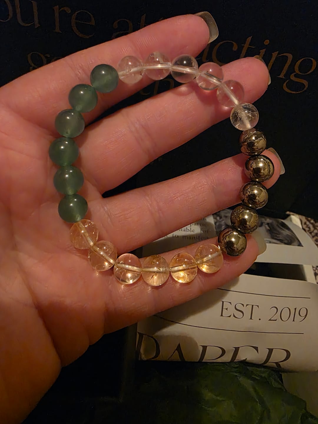 Customer photo review of Money Magnet beaded bracelet