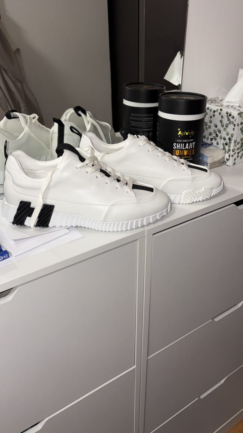 Customer photo review of Blue and White  Shoes