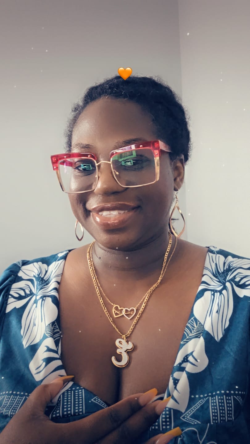 Customer photo review of Iced Heart Double Name Necklace