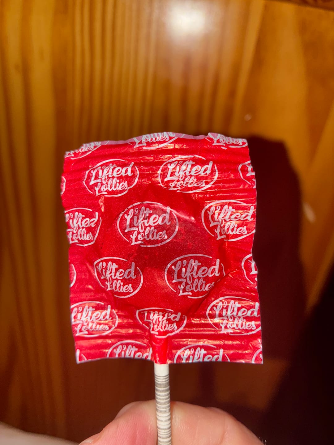 Customer photo review of Lifted Lollies – 20mg D9 THC + 10mg CBD Infused Lollipop (1 Count)