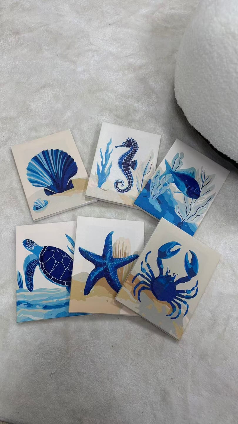 Customer photo review of 6 Mini Paintings - Under The Sea Set