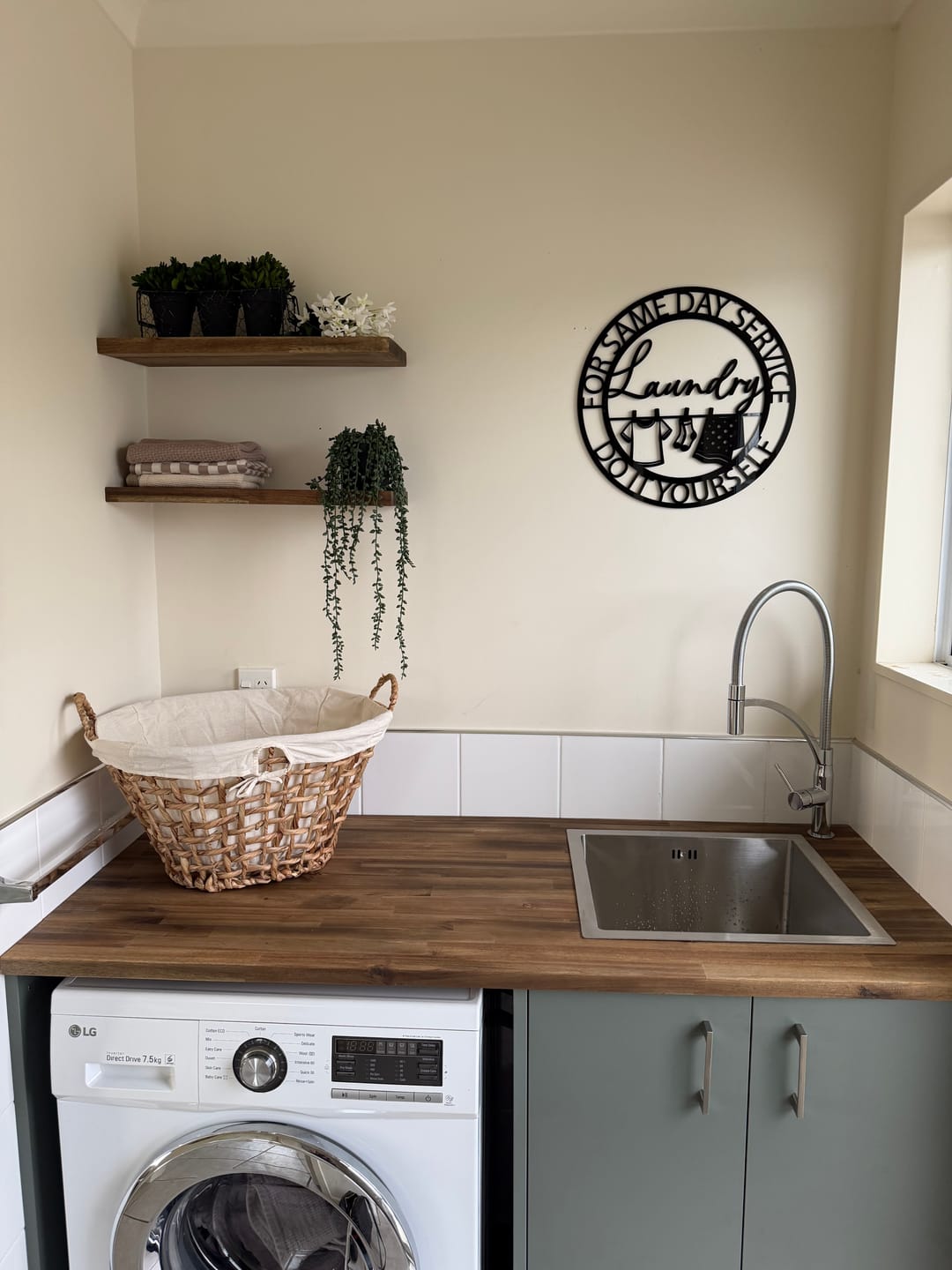 Customer photo review of Laundry Room Wall Art