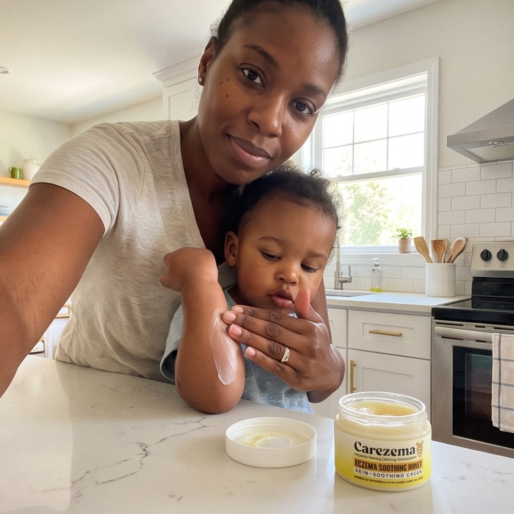Customer photo review of Korean Honey Eczema-Soothing Cream for your kids