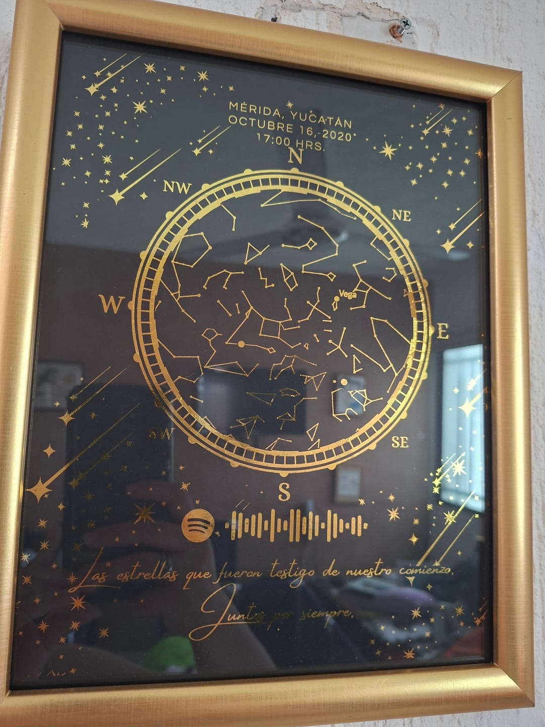 Customer photo review of Mapa Estelar Midnight Sky