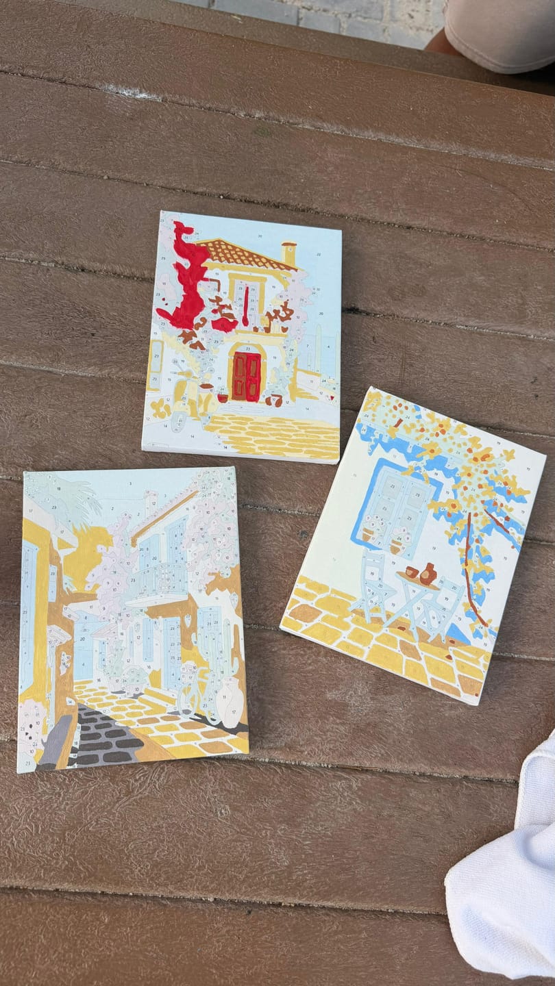 Customer photo review of 6 Mini Paintings - Mediterranen Set