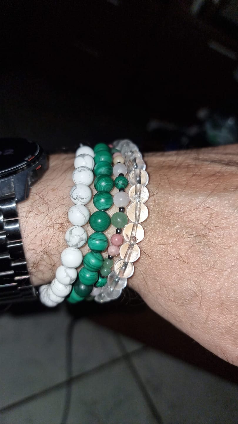 Customer photo review of Bracciale Venere da 8 mm - MALACHITE Verde