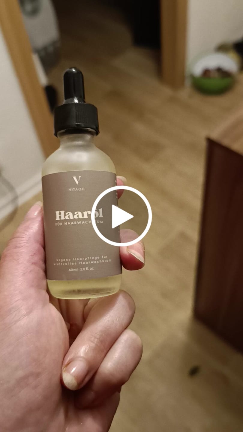 Customer video review of Veganes Haaröl für schnelles Wachstum