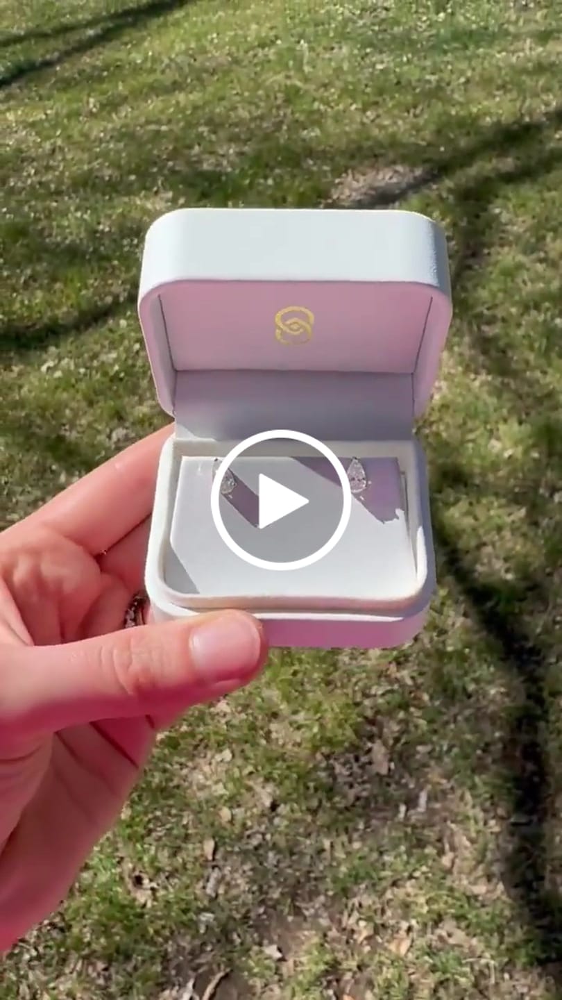 Customer video review of Amiel Moissanite Solitaire Martini Earrings