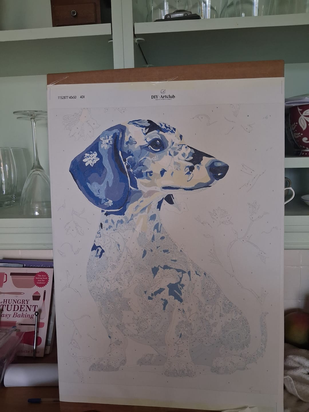 Customer photo review of Porcelain Dachshund | Paint by Number
