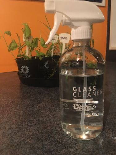 Customer photo review of Reusable Glass Bottle with Trigger Sprayer