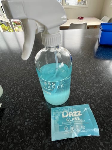 Customer photo review of Dazz Window & Glass Cleaner [Refill Tablets]
