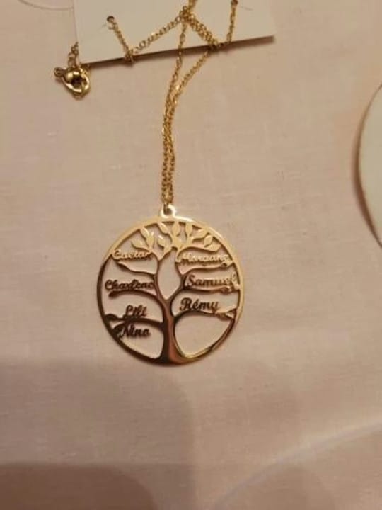 Customer photo review of Gepersonaliseerde Levensboom Ketting