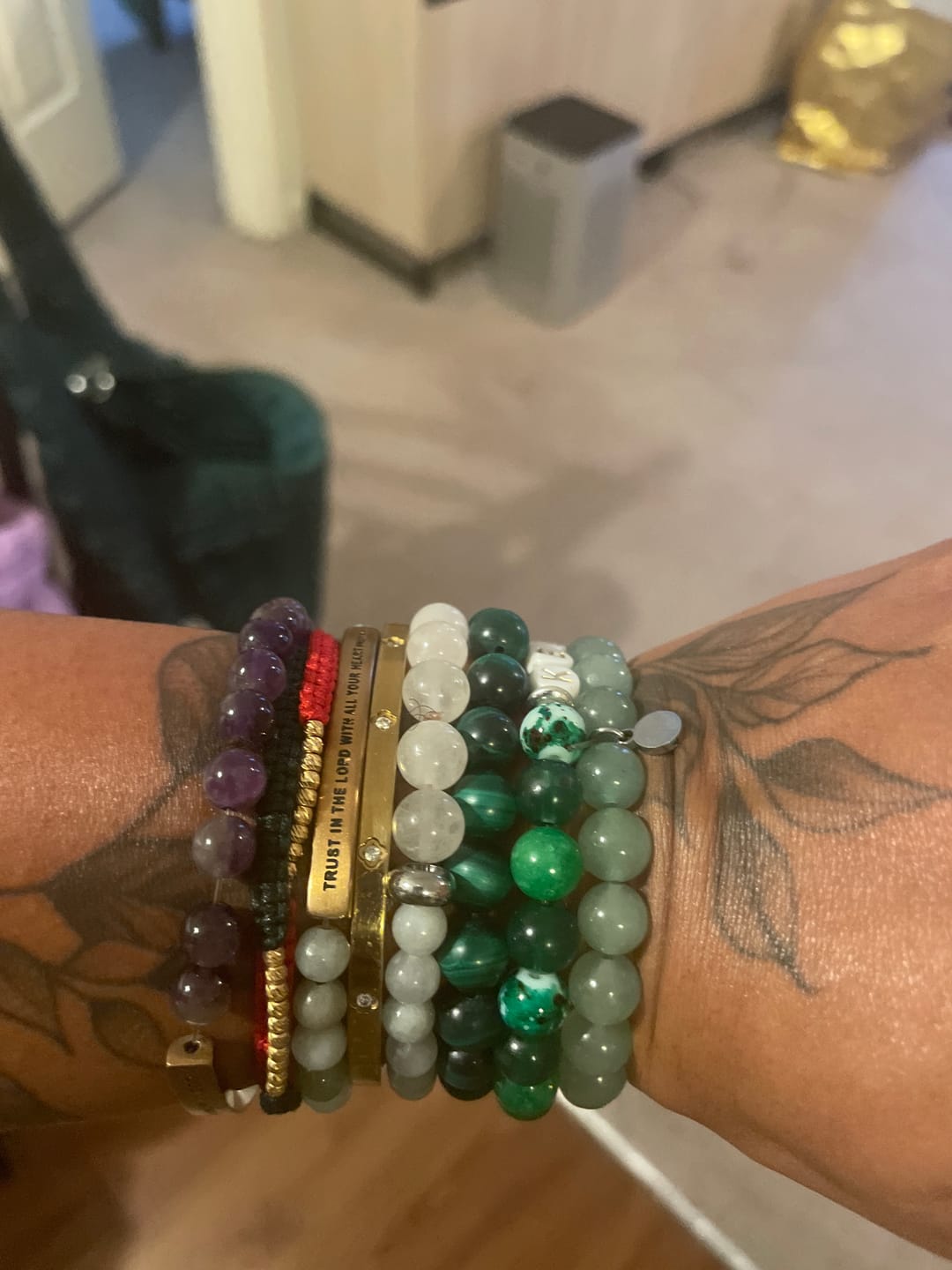 Customer photo review of Malachite Bracelet