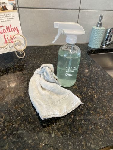 Customer photo review of Reusable Glass Bottle with Trigger Sprayer