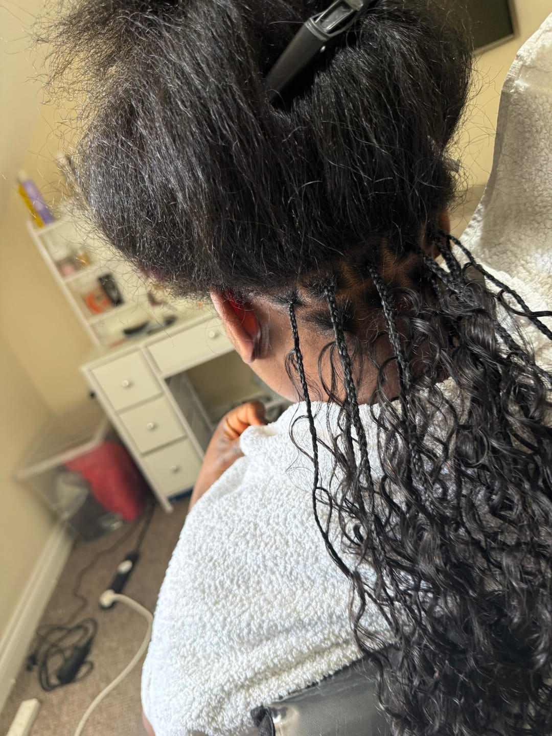 Customer photo review of Double Drawn Burmese Water Wave Human Braiding Hair
