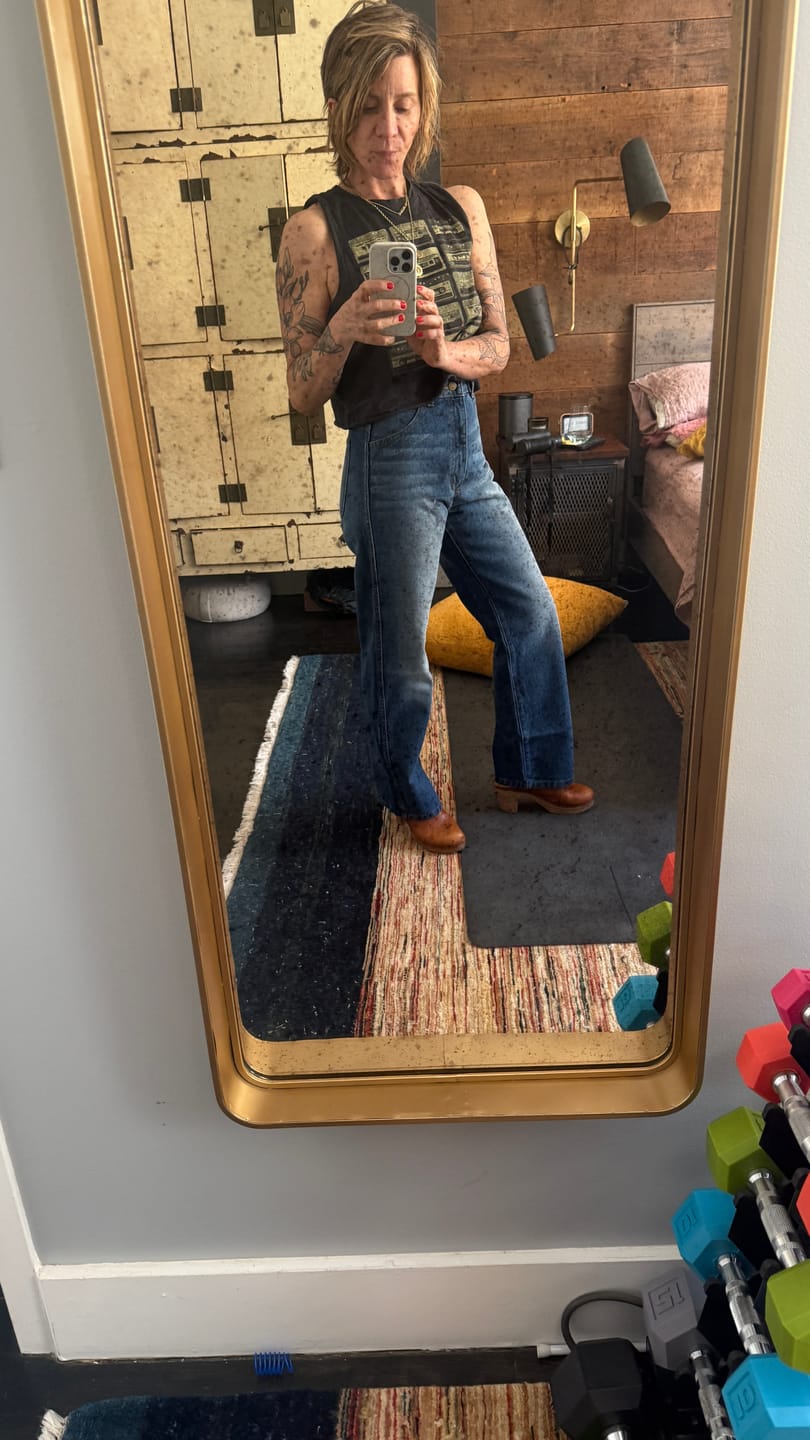 Customer photo review of 323 Straight leg Jean • Vintage Indigo