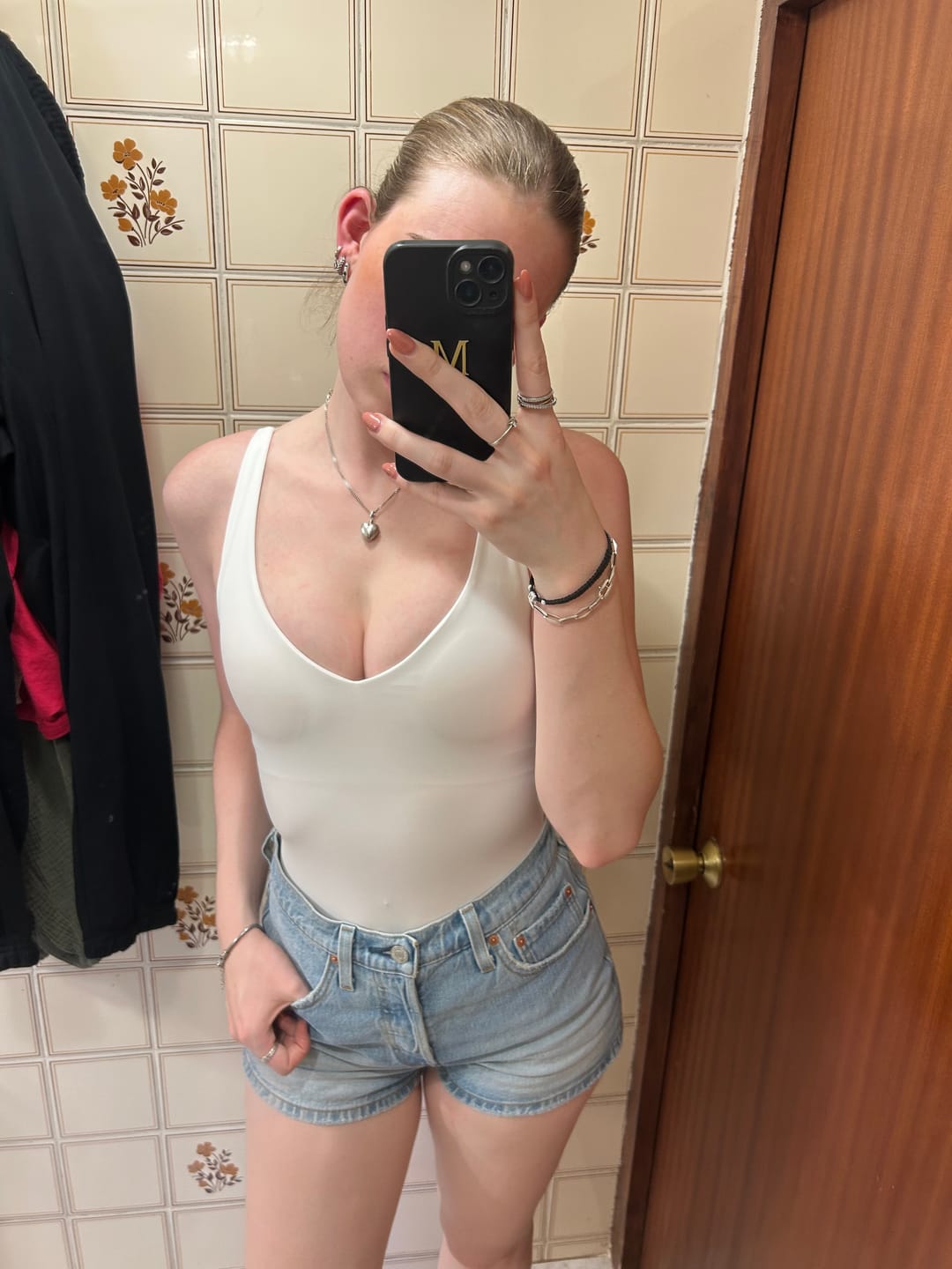 Customer photo review of LABEL BODYSUIT WHITE