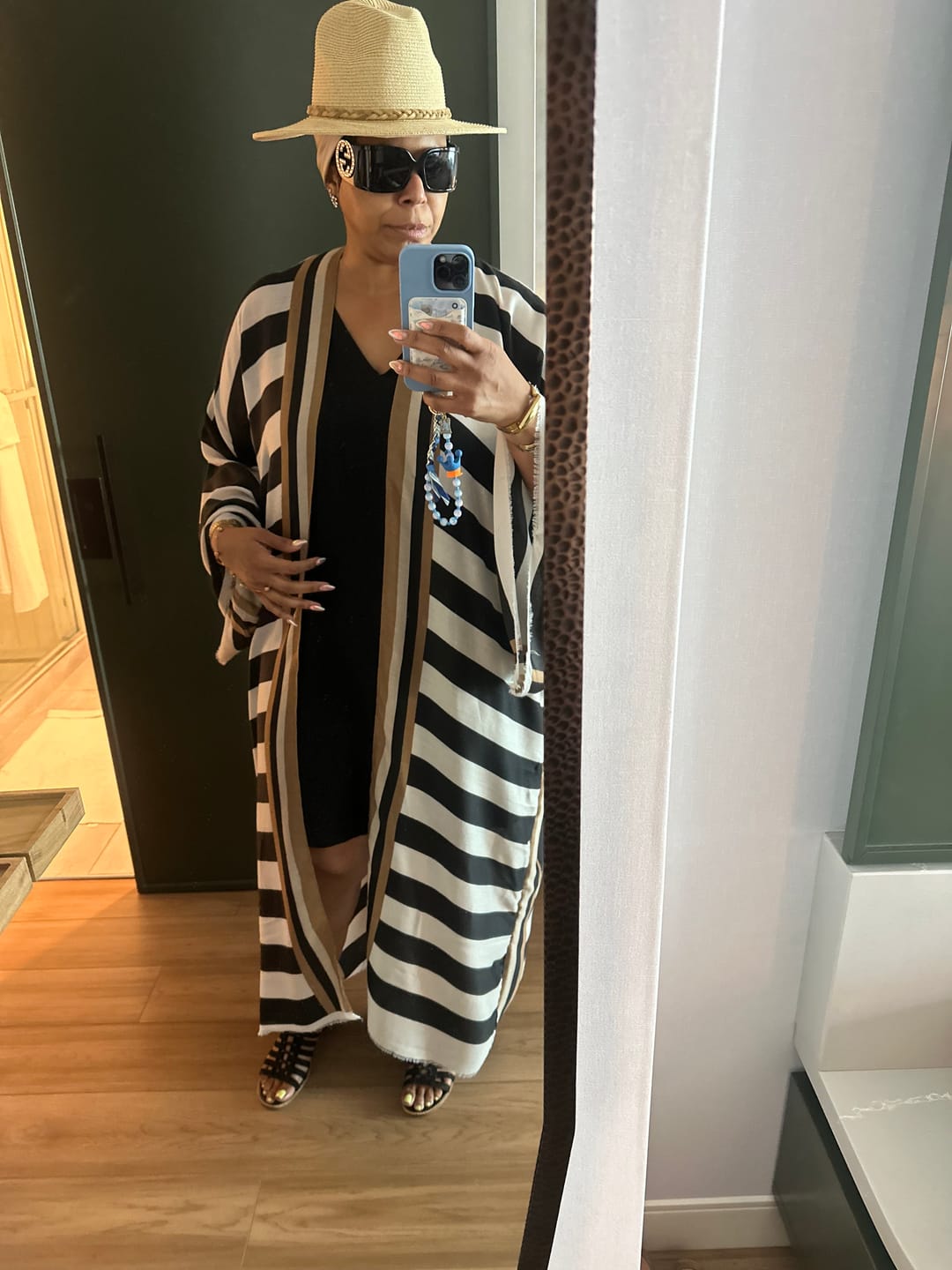 Customer photo review of Monaco Stripe Kimono