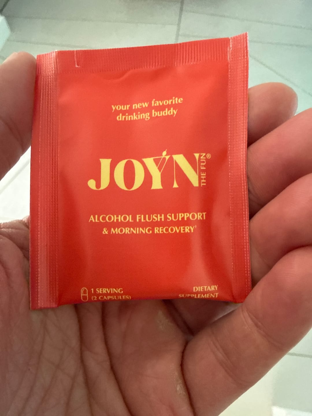 Customer photo review of Alcohol Flush and Hangover Reducer Capsules