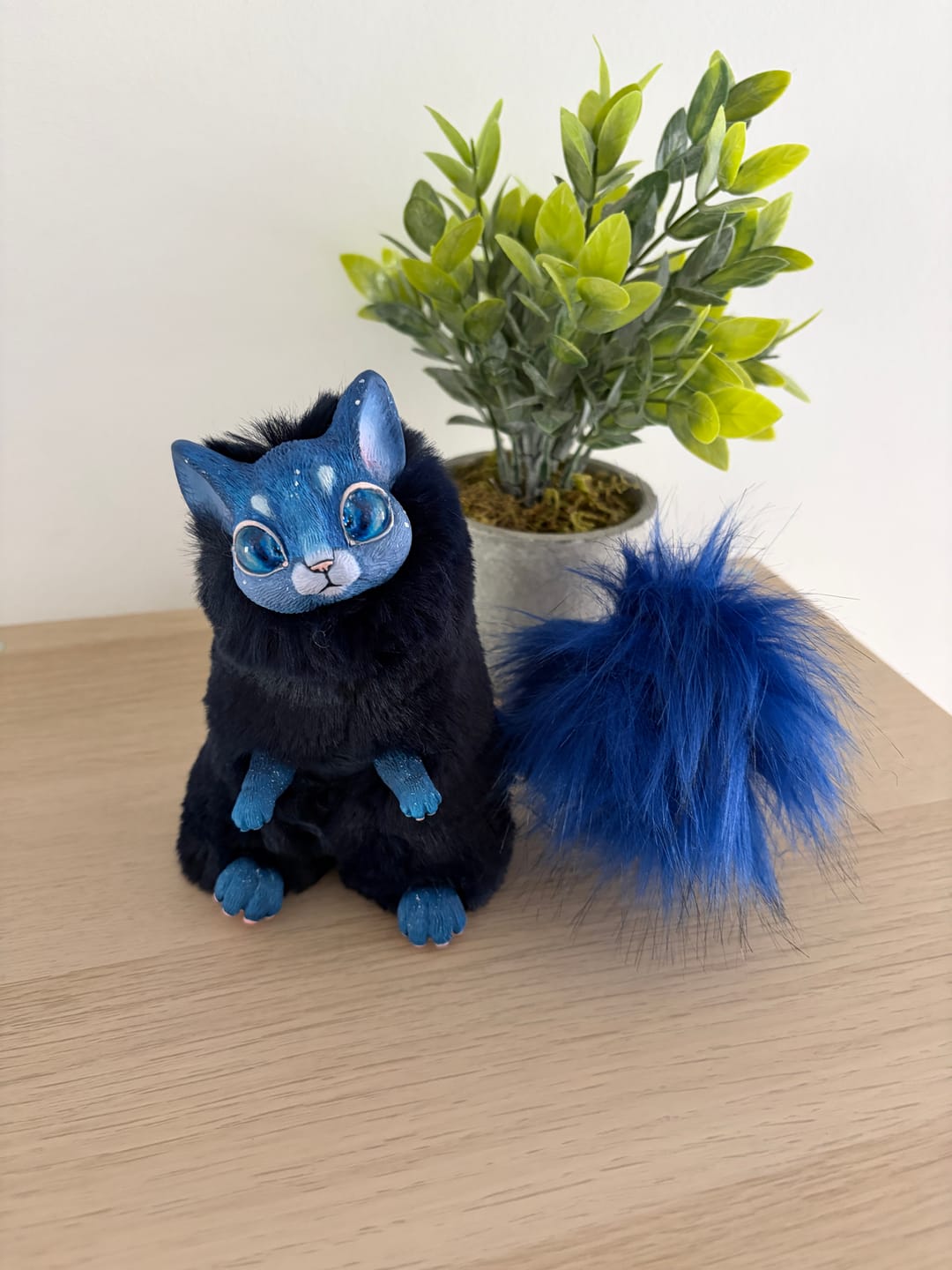 Customer photo review of Mercurian chinchilla– Galactic blue