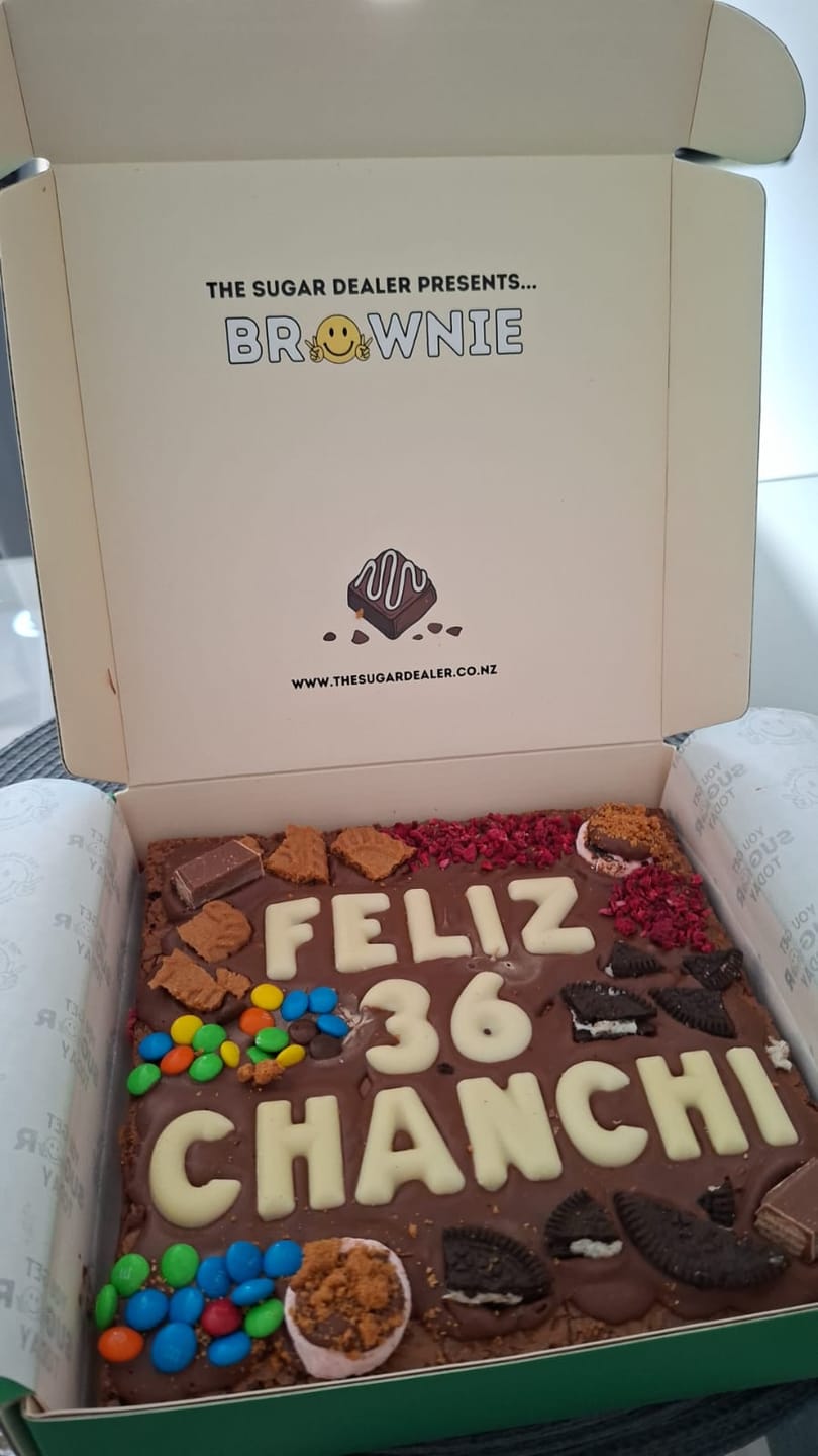 Customer photo review of Custom message loaded brownie