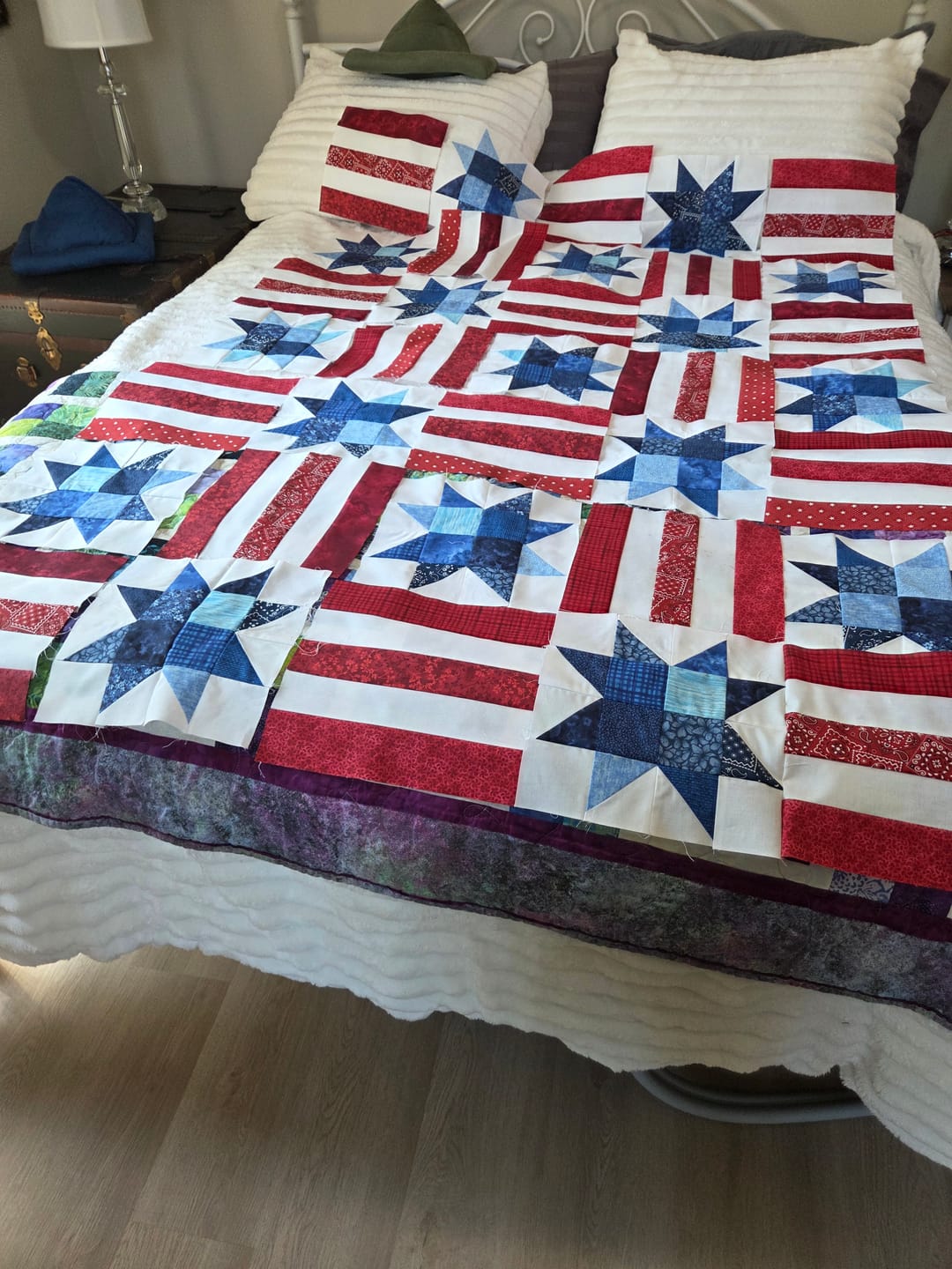 Customer photo review of Red, White, and Cute  Precut Sew-Ready Quilt Kit