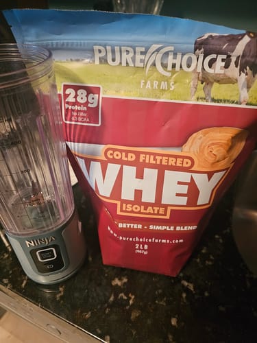 Customer photo review of Whey Protein Isolate Peanut Better