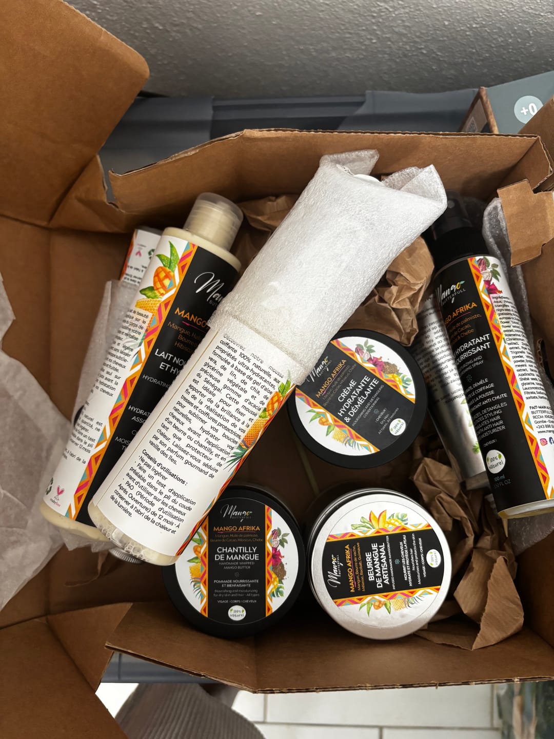 Customer photo review of Pack Routine MANGO AFRIKA - 6 OU 9 produits