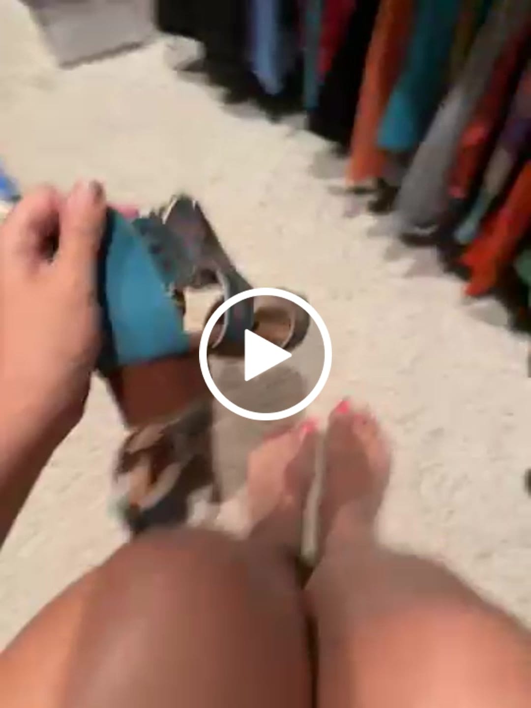 Customer video review of Peacock-Inspired Leather Cutout Sandals