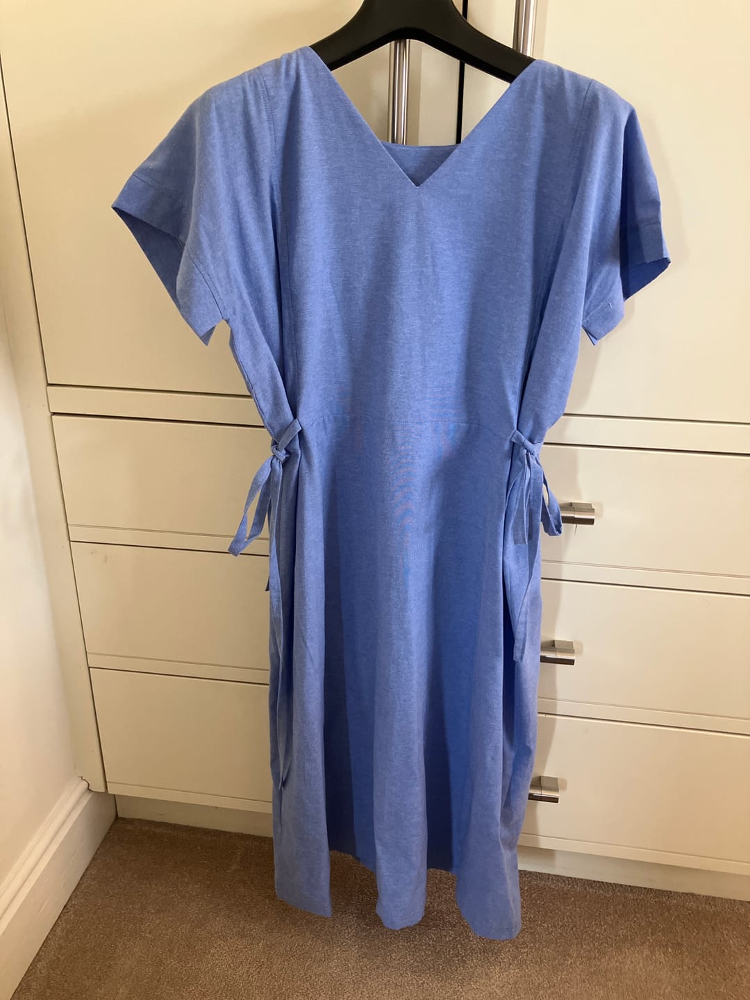 Customer photo review of Plain Blue Chambray Denim Fabric