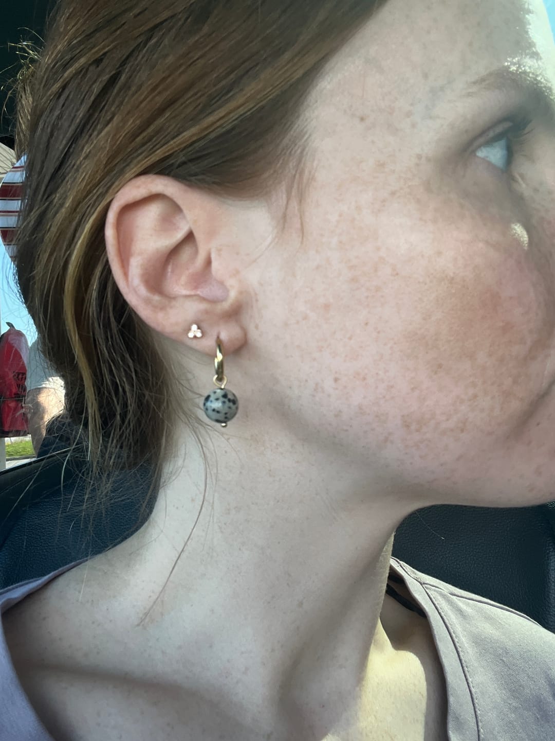 Customer photo review of Cléo Hoops - Gold