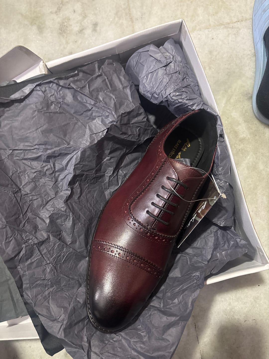 Customer photo review of Adelaide Oxfords - Burgundy