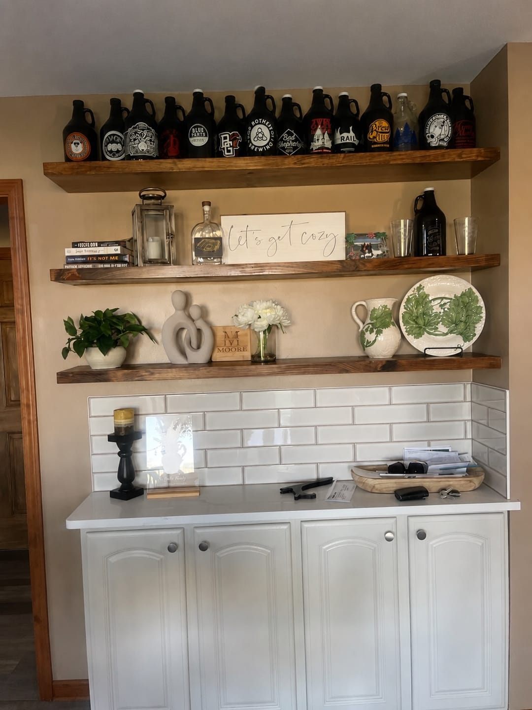 Customer photo review of Rustic Floating Shelves