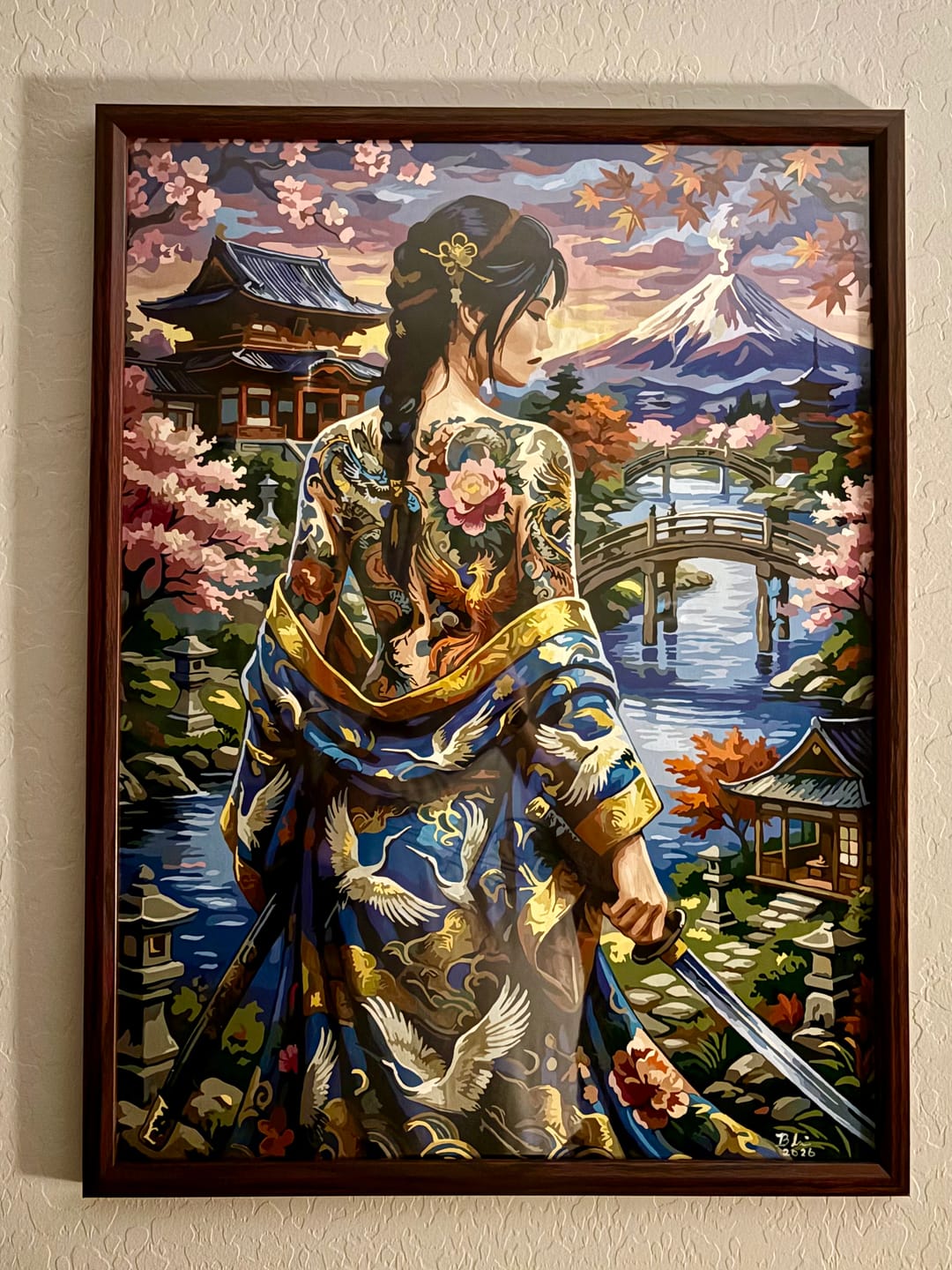 Customer photo review of Japanese Tattoo Warrior Woman (80 Colors)