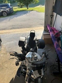 Customer photo review of 28L - Baelor Medium Quick Mount Motorcycle Saddlebags For Harley Softail Fat Boy FLFB/S
