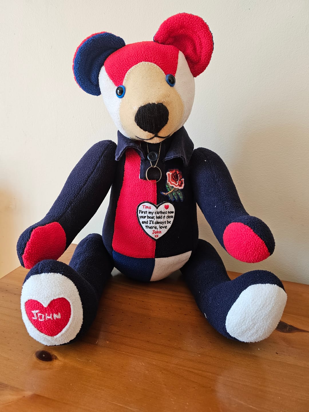 Customer photo review of Memory Bear FREE PATTERN