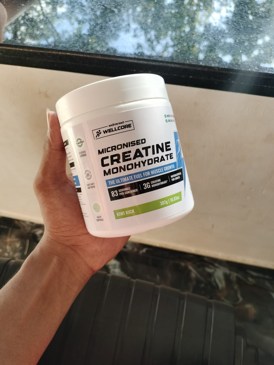 Customer photo review of Wellcore - Pure Micronised Creatine Monohydrate | Kiwi Kick (307g, 83 servings)