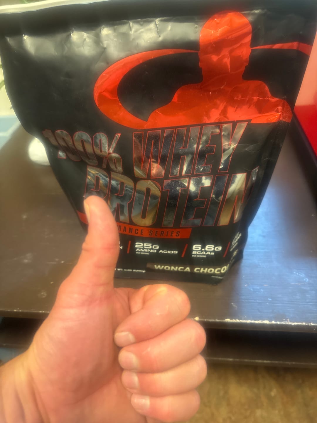Customer photo review of 100% Whey Protein Powder