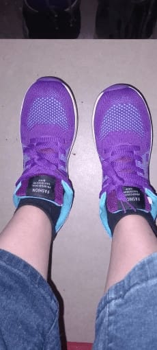 Customer photo review of Baskets RUNNING Respirantes pour femmes