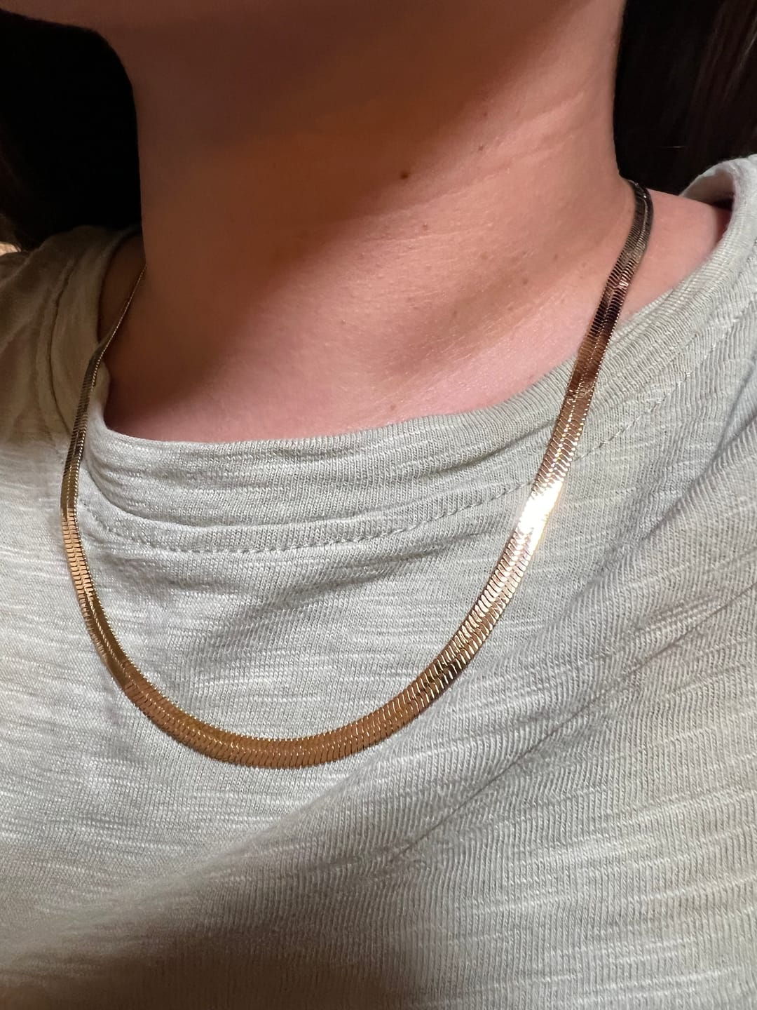 Customer photo review of Essentials Snake Chain Necklace