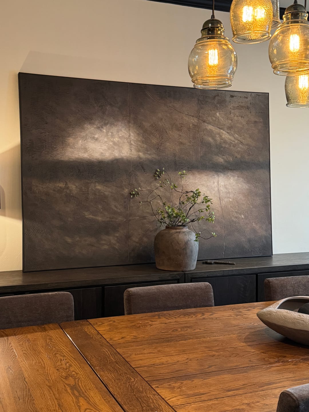 Customer photo review of Wabi-Sabi Minimalist Abstract Painting - Shadow Wall