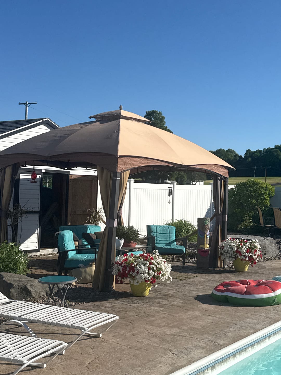 Customer photo review of MASTERCANOPY Replacement Canopy Top for Lowe's Allen Roth 10x12 Gazebo #GF-12S004B-1