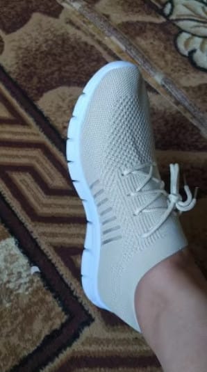 Customer photo review of Baskets plates légères et décontractées à enfiler