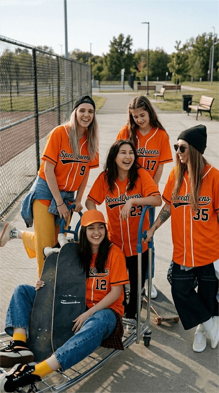 Customer photo review of Custom Orange Black & White Personalized Baseball Jersey | Team Sports Uniform | Vosoli
