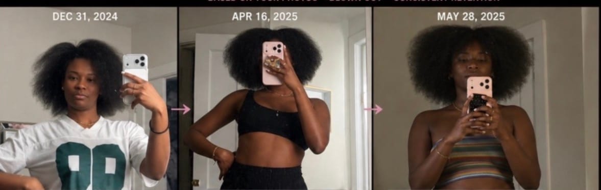 Customer photo review of Healthy Hair Vitamins 3 Month Supply (Buy 3 Get 1 Free)