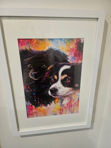 Customer photo review of Personalised Poster With Dog or Cat - Graffiti