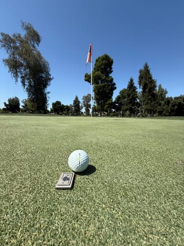 Customer photo review of The Silver Kraken Express Ball Marker | Kraken Titanium Golf Ball Marker